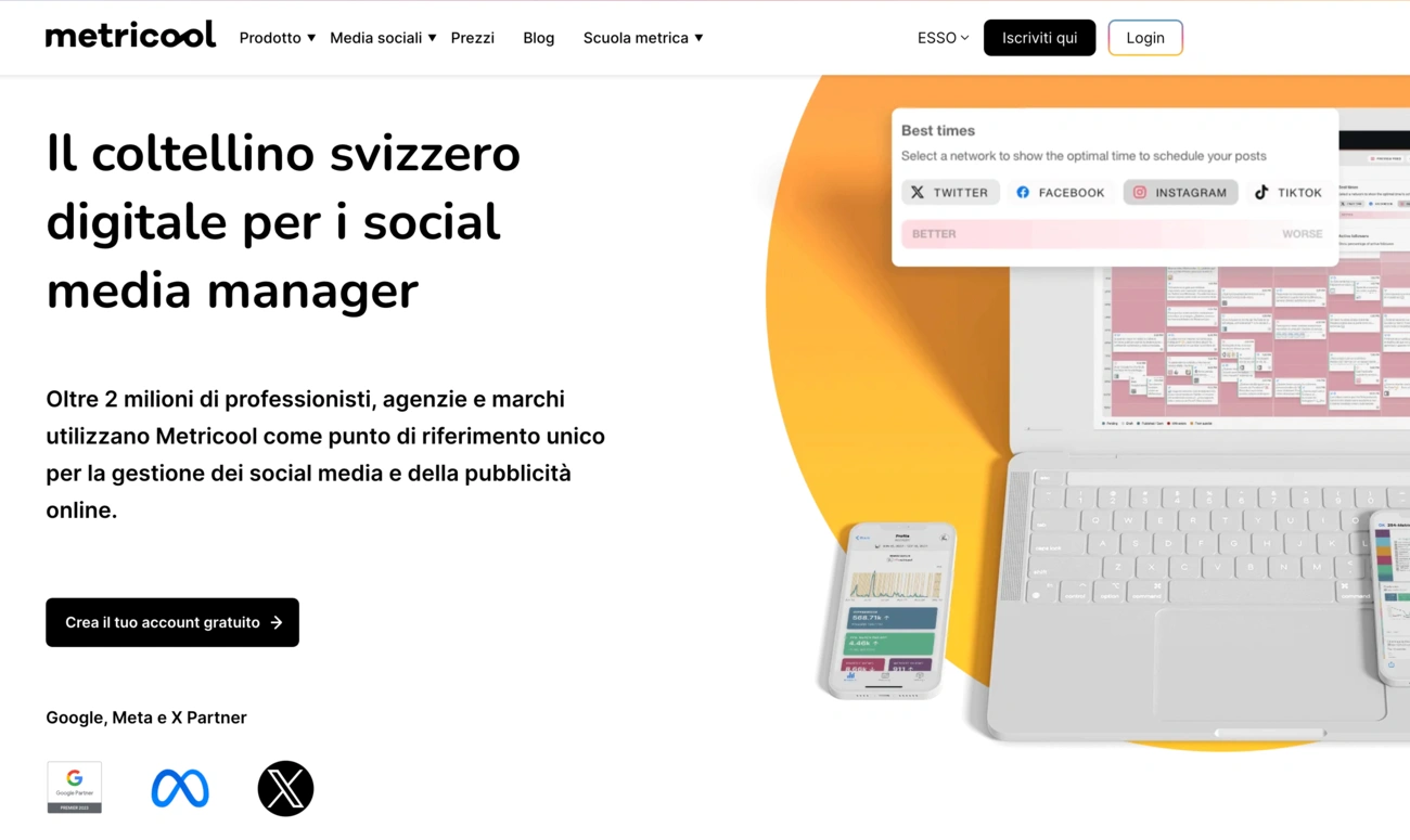 Tool per Facebook Metricool